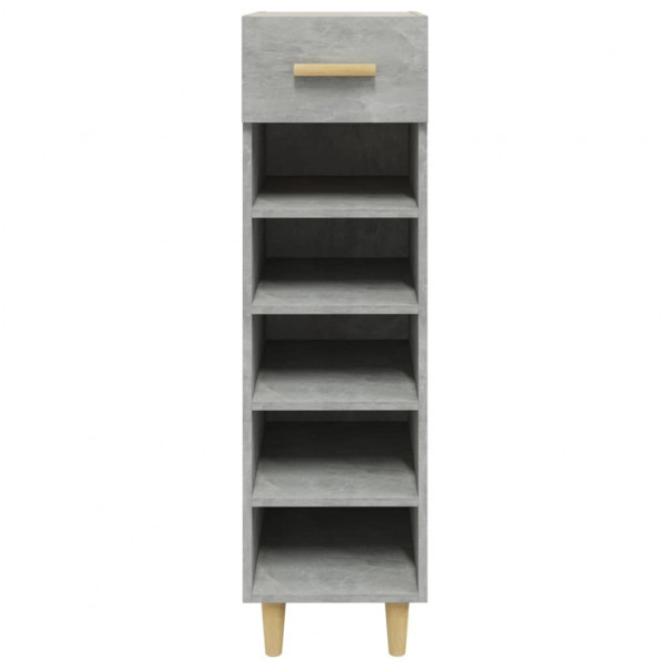 Mueble zapatero madera contrachapada gris hormigón 30x35x105 cm M 4