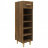 Mueble zapatero madera contrachapada marrón roble 30x35x105 cm 2