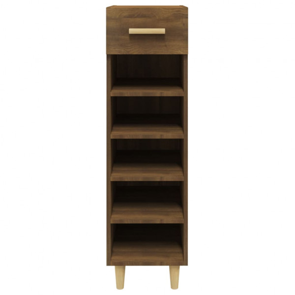 Mueble zapatero madera contrachapada marrón roble 30x35x105 cm M 4
