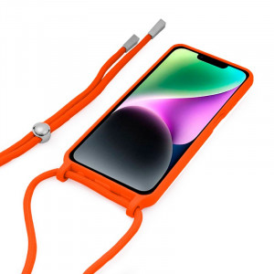 Carcaça COOL para iPhone 14 Cordon Liso Naranja H