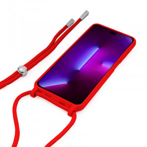 Carcasa COOL para iPhone 14 Pro Cordón Liso Rojo H