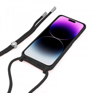 Carcasa COOL para iPhone 14 Pro Max Cordón Liso Negro H