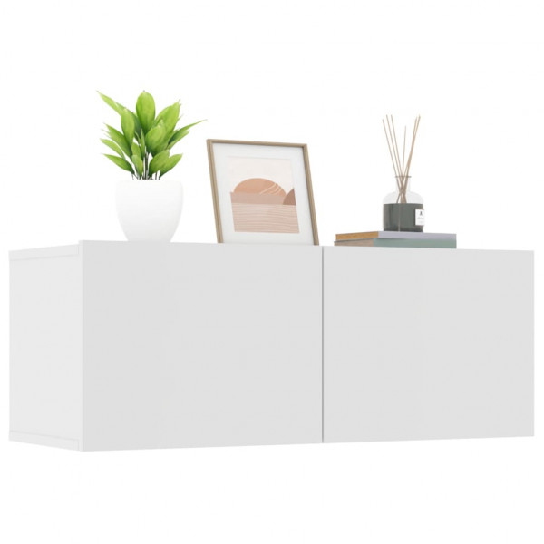 Móveis TV 2pcs 80x30x30cm derivados de madeira branco M 4