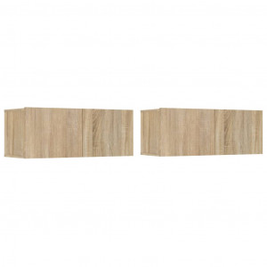 Armários TV 2 pcs 80x30x30 cm derivados madeira carvalho sonoma H