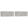 Muebles TV 2 uds madera contrachapada gris hormigón 80x30x30 cm 2