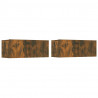 Móveis de TV 2 pcs 80x30x30cm derivados madeira carvalho fumado 2