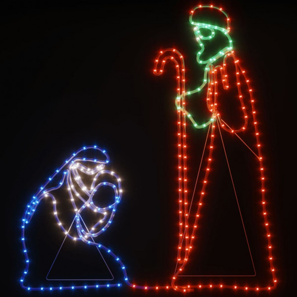 Figuras de Navidad de María y José con 264 LED 40x55&38x100 cm M 4