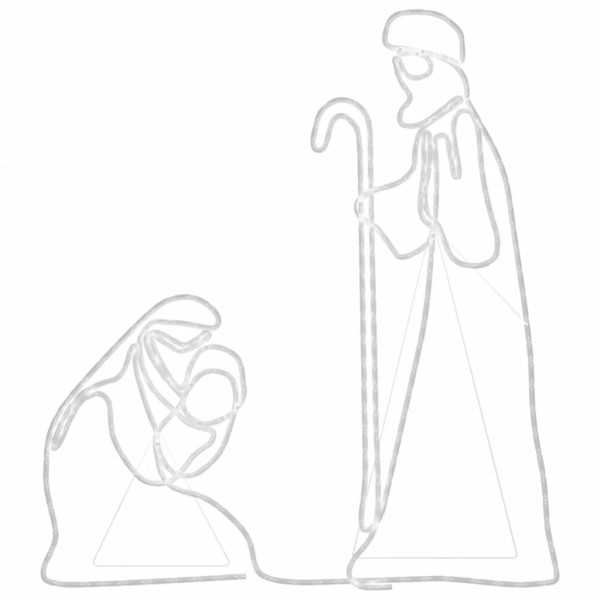 Figuras de Natal de Maria e José com 264 LEDs 40x55&38x100 cm M 2