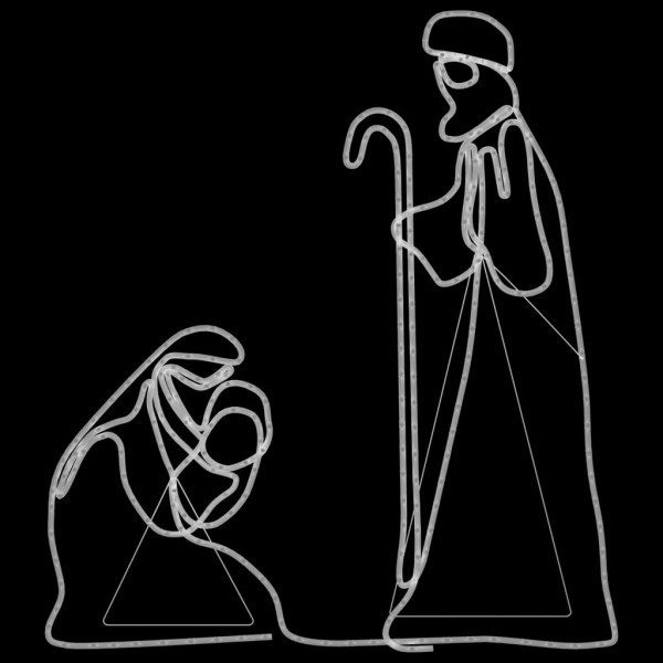 Figuras de Natal de Maria e José com 264 LEDs 40x55&38x100 cm M 5