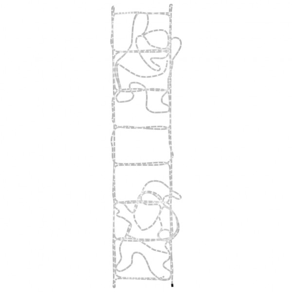 Figura plegable de Papá Noel en escalera con 552 LEDs 50x200 cm D