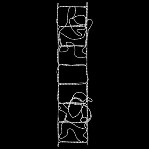 Figura plegable de Papá Noel en escalera con 552 LEDs 50x200 cm M 4