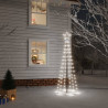 Árbol de Navidad cónico 108 LED blanco frío 70x180 cm 1