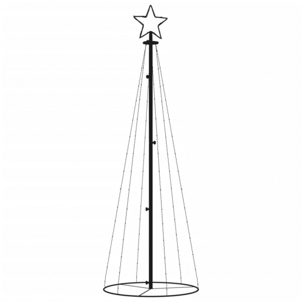 Árbol de Navidad cónico 108 LED blanco frío 70x180 cm M 2