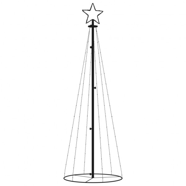 Árbol de Navidad cónico 108 LED de colores 70x180 cm M 2