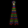 Árbol de Navidad cónico 108 LED de colores 70x180 cm 3