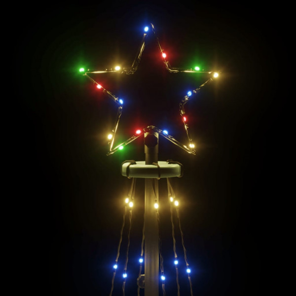 Árvore de Natal em cone 108 luzes LED 70x180 cm colorido M 4