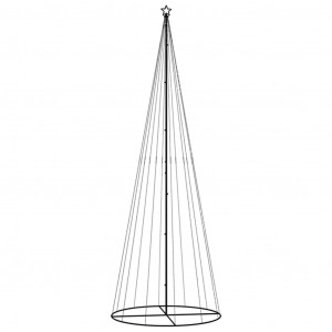 Árvore de Natal cônica 732 LEDs coloridos 160x500 cm H