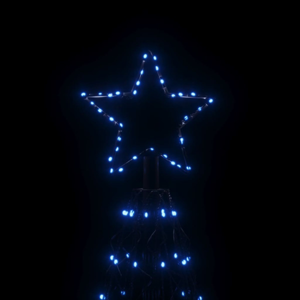 Árvore de Natal em cone 1400 luzes LED 160x500 cm azul M 4