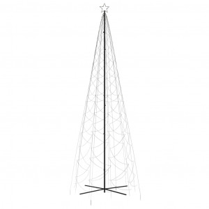 Árbol de Navidad cónico 1400 LED blanco cálido 160x500 cm H