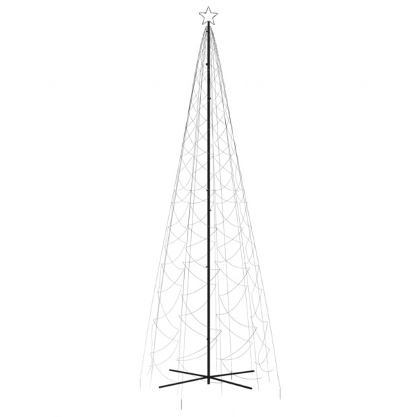 Árbol de Navidad cónico 1400 LED blanco cálido 160x500 cm M 2