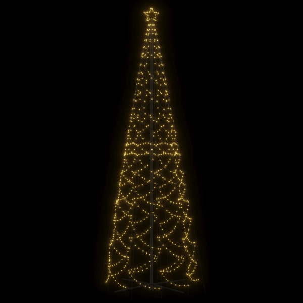Árvore de Natal em cone 1400 luzes LED 160x500 cm branco quente M 3
