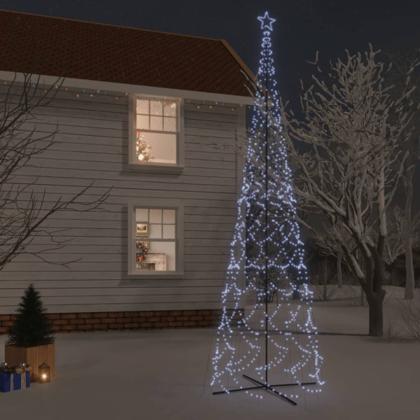 Árbol de Navidad cónico 3000 LED blanco frío 230x800 cm D