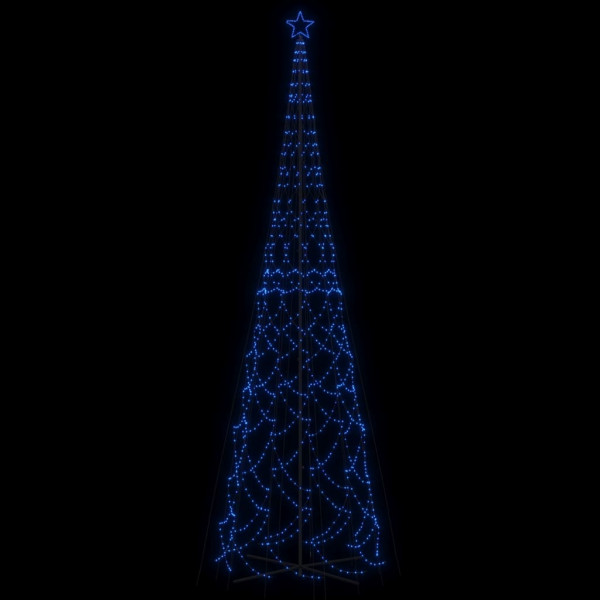 Árvore de Natal em cone 3000 luzes LED 230x800 cm azul M 3