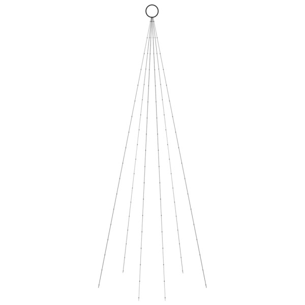 Árbol de Navidad en asta de bandera 108 LED azul 180 cm M 2