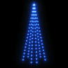 Árbol de Navidad en asta de bandera 108 LED azul 180 cm 3
