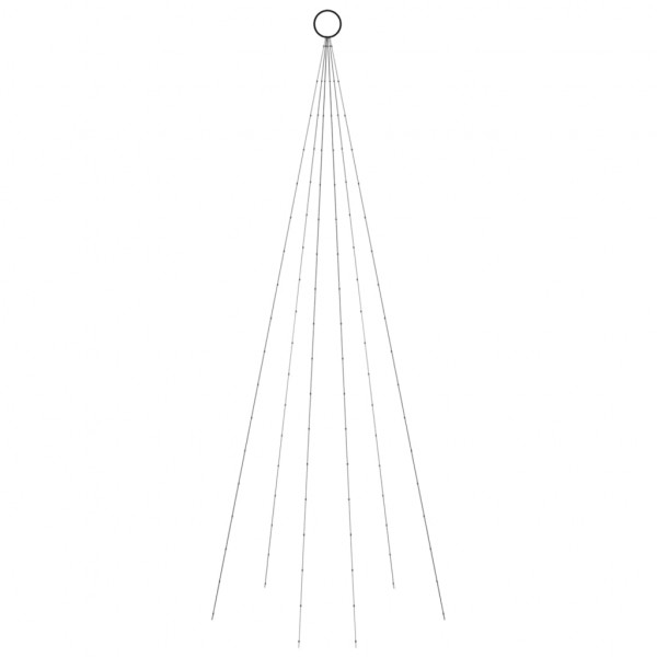 Árvore de Natal mastro de bandeira 108 LEDs 180 cm colorido M 2