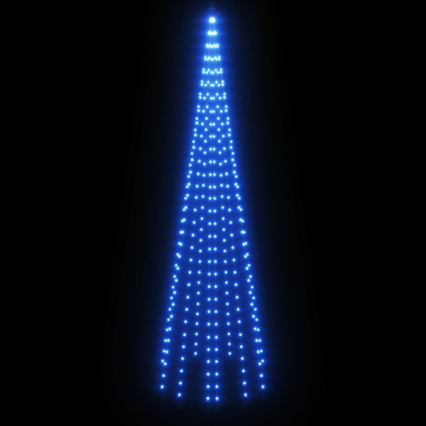 Árbol de Navidad en asta de bandera 310 LED azul 300 cm M 3