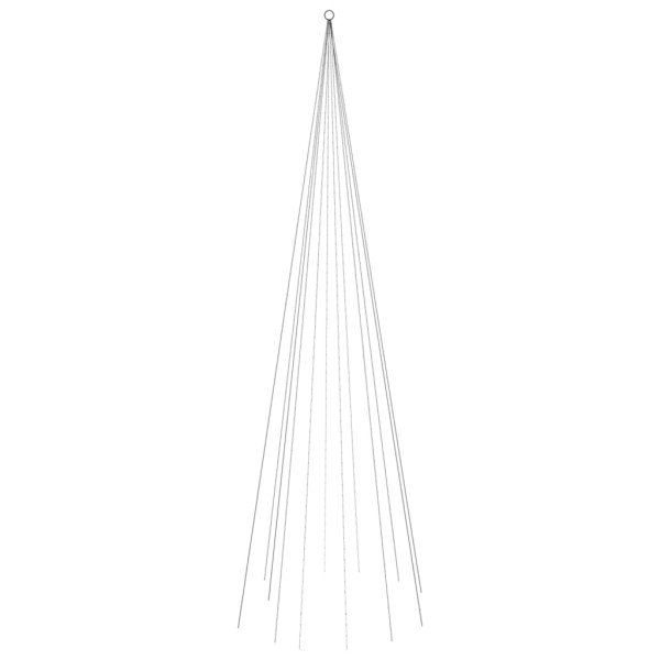 Árbol de Navidad en asta de bandera 732 LED blanco cálido 500cm M 2