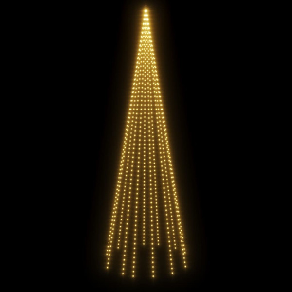 Árbol de Navidad en asta de bandera 732 LED blanco cálido 500cm M 3