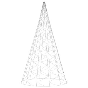 Árvore de Natal no mastro 3000 LEDs brancos quentes 800 cm H