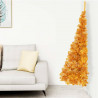 Medio árbol de Navidad artificial con soporte PET dorado 240 cm 1