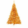 Medio árbol de Navidad artificial con soporte PET dorado 240 cm 3