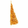 Medio árbol de Navidad artificial con soporte PET dorado 240 cm 4