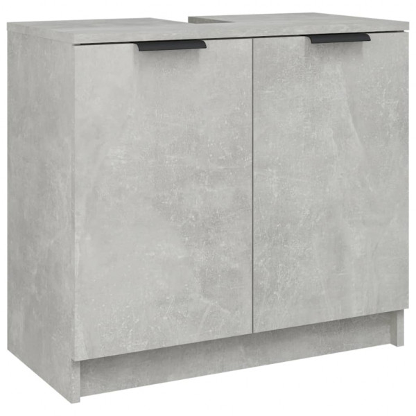 Armario de baño contrachapado gris hormigón 64.5x33.5x59 cm M 2