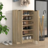 Mueble zapatero madera contrachapada roble Sonoma 59x35x100 cm 3