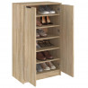 Mueble zapatero madera contrachapada roble Sonoma 59x35x100 cm 4
