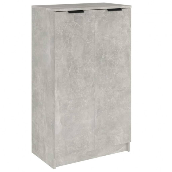 Mueble zapatero madera contrachapada gris hormigón 59x35x100 cm D