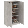 Mueble zapatero madera contrachapada gris hormigón 59x35x100 cm 2