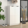 Mueble zapatero madera contrachapada blanco brillo 59x35x100 cm 1