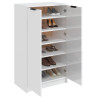 Mueble zapatero madera contrachapada blanco brillo 59x35x100 cm 4