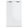 Mueble zapatero madera contrachapada blanco brillo 59x35x100 cm 5