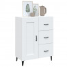 Aparador de madera contrachapada blanco 69.5x34x90 cm 4