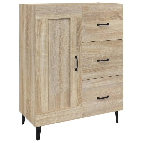 Aparador de madera contrachapada roble Sonoma 69.5x34x90 cm M 2