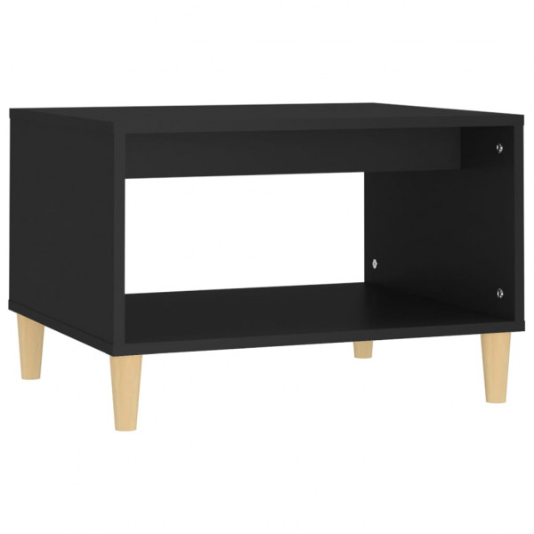 Mesa de centro madera contrachapada negro 60x50x40 cm M 2