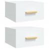Mesitas de noche de pared 2 uds blanco 35x35x20 cm 2