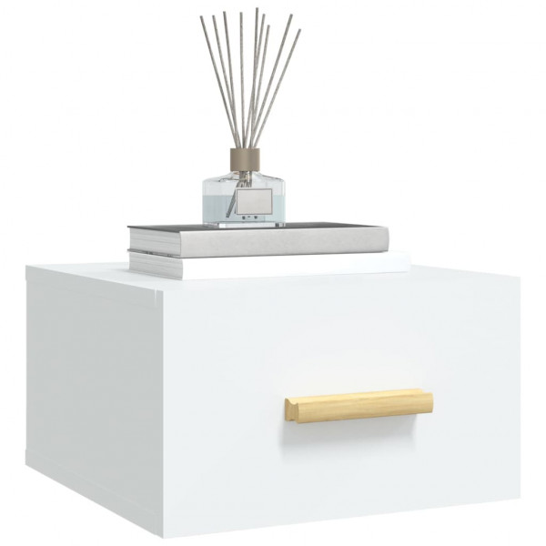 Mesitas de noche de pared 2 uds blanco 35x35x20 cm M 4